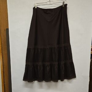 Jones New York Elegant Brown A-Line Skirt Size 14
